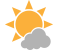 A mix of sun and cloud. Wind up to 15 km/h. Temperature falling to minus 7 in the afternoon. Wind chill near minus 11. UV index 1 or low.