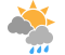 Mainly cloudy. 40 percent chance of showers in the morning and early in the afternoon. High 10. UV index 1 or low.