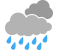 Rain at times heavy. Amount 15 to 25 mm. Wind north 20 km/h becoming light this evening. Wind becoming northwest 20 gusting to 40 overnight. Low 8.